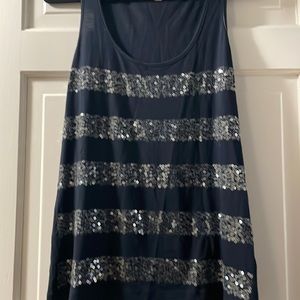 Banana Republic outlet navy sparkle tank size S